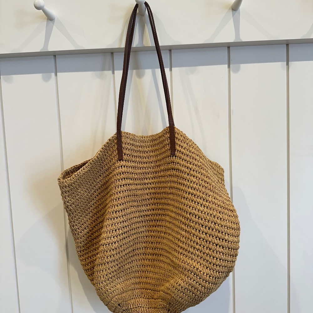 J. Crew woven bag